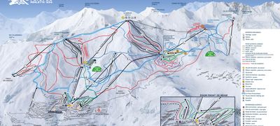 Plan des pistes d'Orcières Merlette 1850